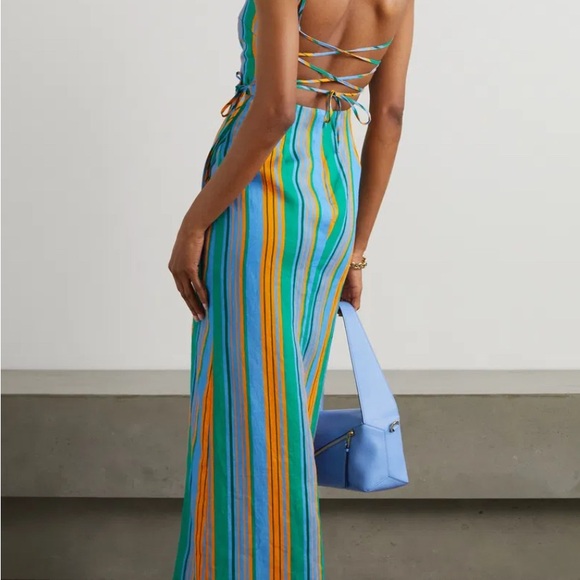 STAUD Dresses & Skirts - Staud Striped Maxi Dress with Slit